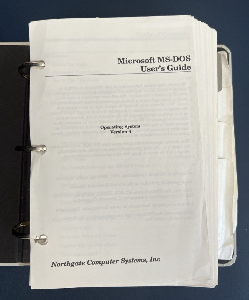 Northgate Computer Systems Microsoft MS-DOS, GW Basic Users Guide w/6 Discs 1988
