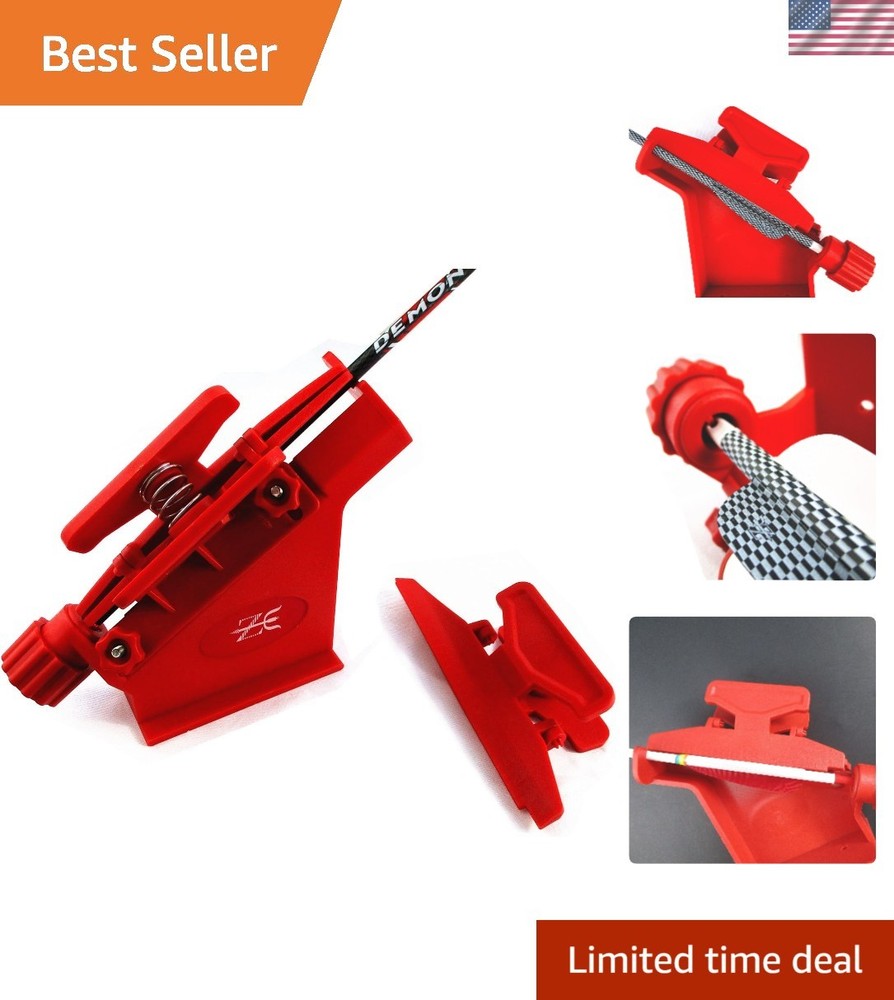 Adjustable Fletching Jig for DIY Archery: Precision Tool with Clamp & Scale