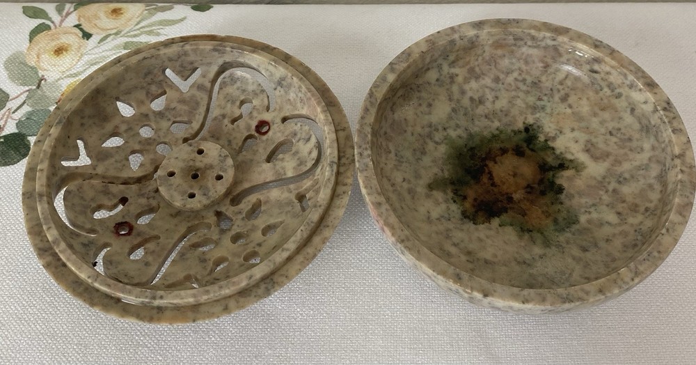 Soapstone Incense burner Or Trinket Box