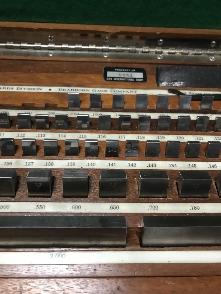ELLSTROM DEARBORN RECTANGULAR GAGE BLOCK SET -81 Pcs