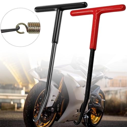 Exhaust Spring Puller Tool Motorcycle Exhaust Spring Hooks, T Shaped red +black