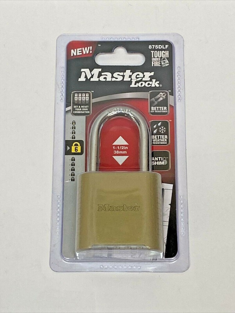 Master Lock Resettable Combination Padlock 10 Short 8 Long