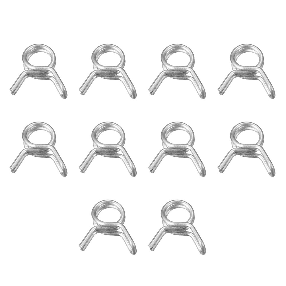 20Pcs 5.5mm Spring Clips Spring Hose Clamp Double Wire