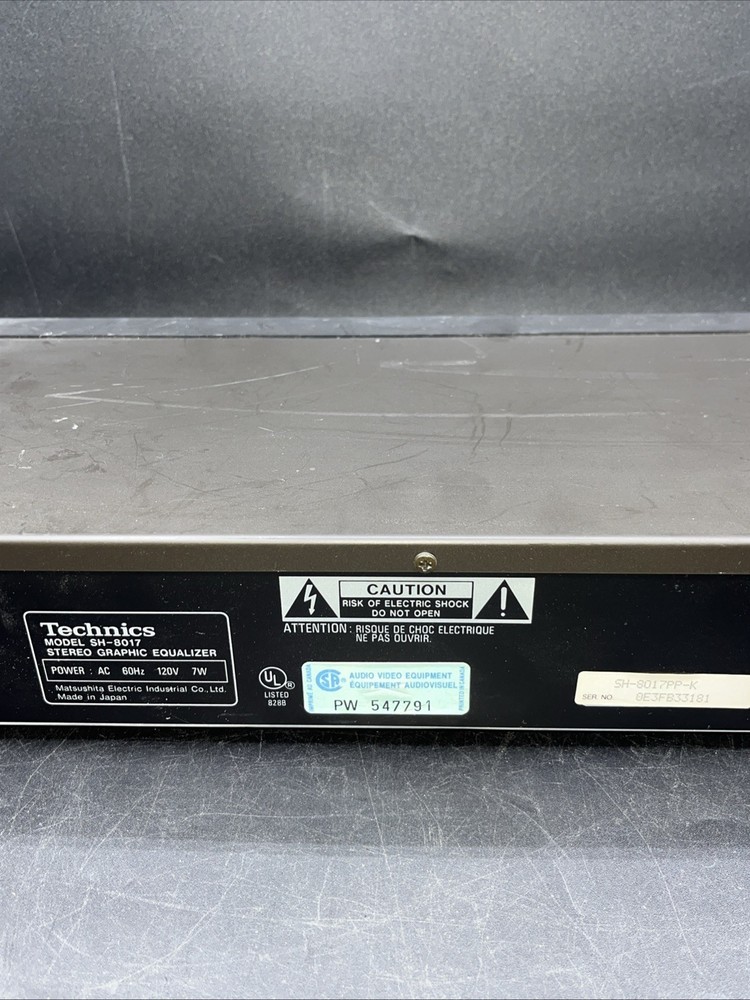 Technics SH-8017 Stereo Graphic Equalizer – Tested & Working
