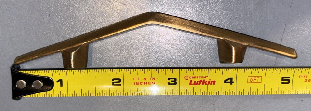 Brushed Copper 5" Chevron Drawer Pull - 3" Hole Pattern