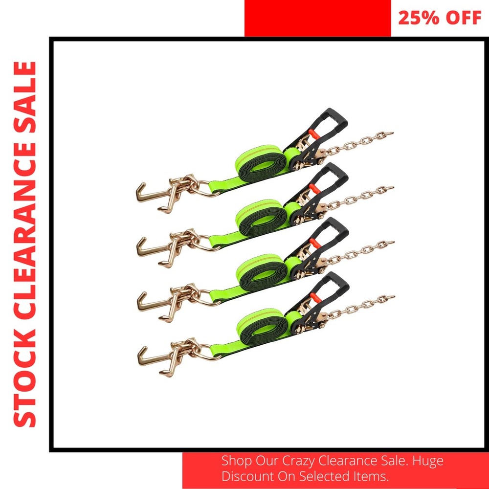 Heavy Duty Ratchet Straps Tie Down 4 Pack