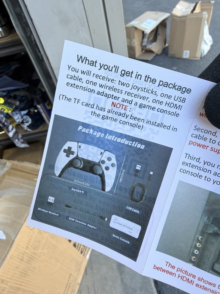 Retro 4K Gaming Stick, Plug & Play Console with Wireless Controllers