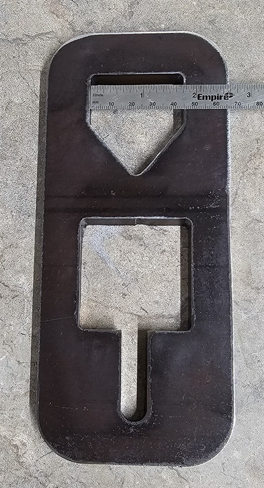 T POST PULLER - HEAVY DUTY 3/8" - PLATE ONLY - USE WITH CHAIN / JACK / TRACTOR