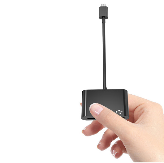 Multifunctional Memory Card Reader 3 in 1 Micro-USB TF SD Card OTG Card Reader