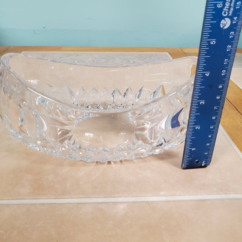Crystal Oblong Candy Dish - 8" Long