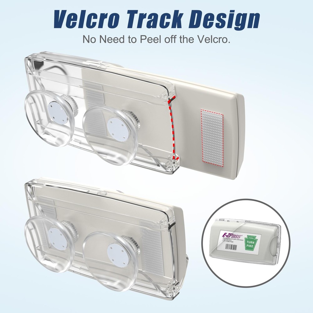 2 Pack EZ Pass Holder with Super Strong Suction Cups for Windshield. Ezpass H...