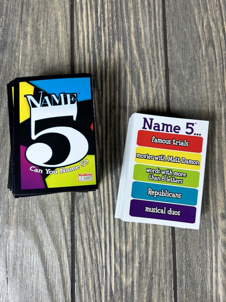 2009 Name 5 Game Replacement Piece Part Cards