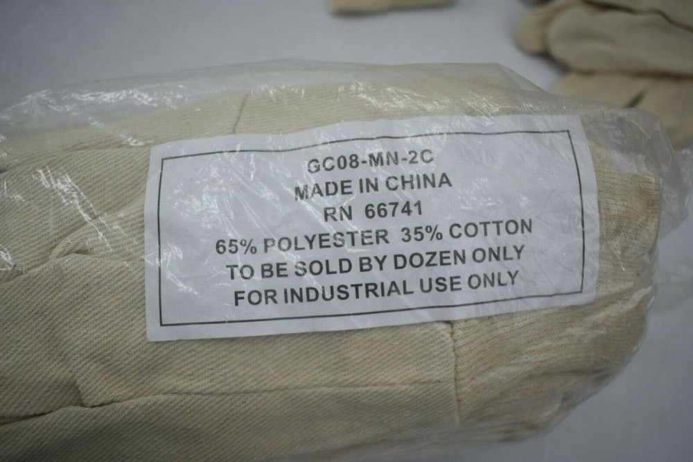 36 Pair 65% Polyester 35% Cotton Multipurpose Industrial Worker Gloves Bulk