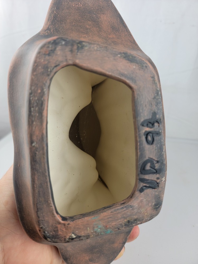 12" Native American Chief Warrior Head Bust Ceramic