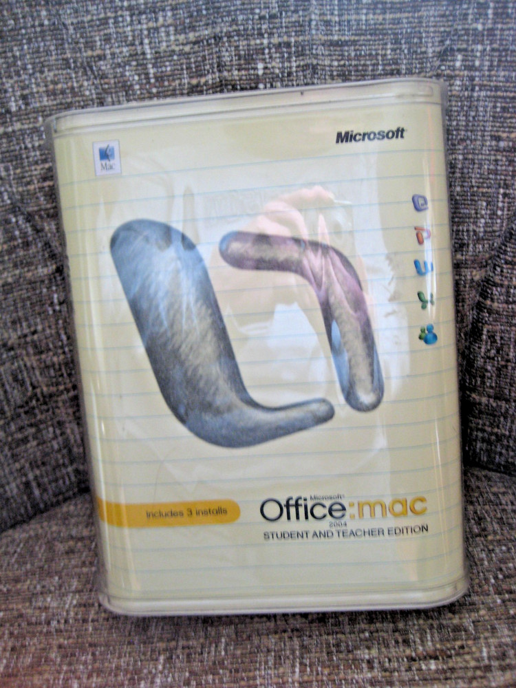 Microsoft Office:Mac 2004 Student &Teacher Ed Software 3 Install Keys NEW SEALED