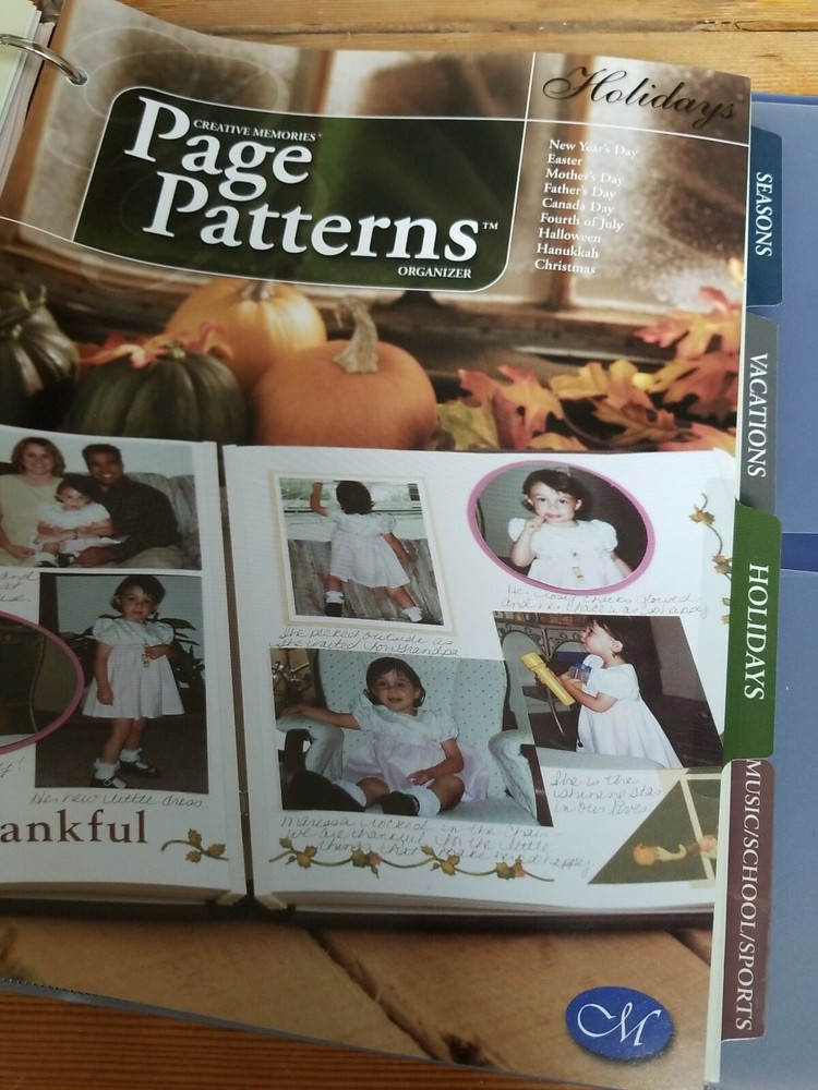 Creative Memories Page Patterns Organizer SCRAPBOOK Layout Ideas