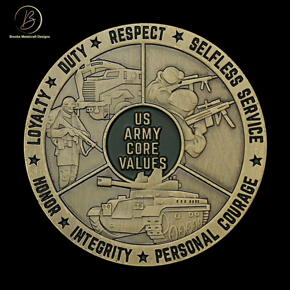 US Army Core Values Challenge Coin