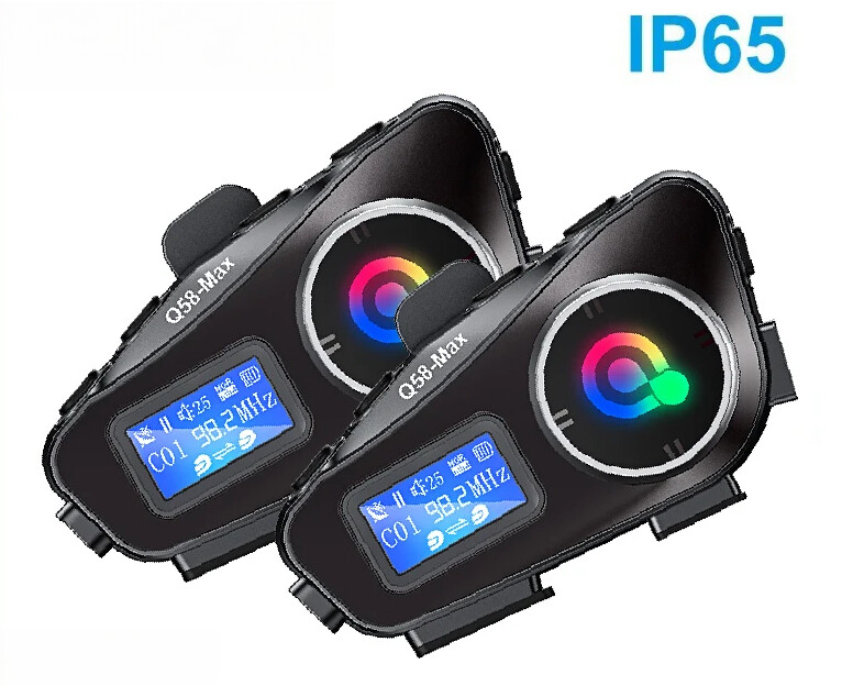 Motorcycle Helmet Bluetooth Intercom IP65 Waterproof Intercom Distance 500 Meter