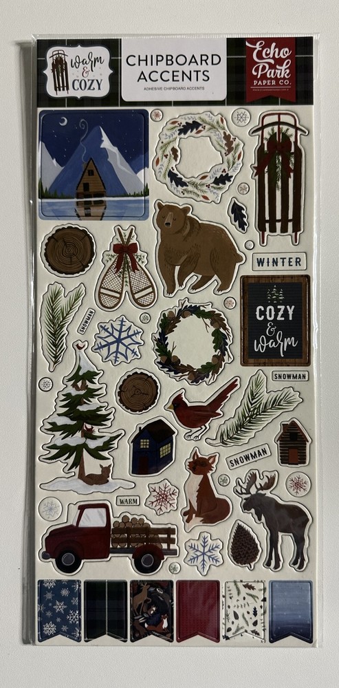 Echo Park 6 x 12 Chipboard Accents Multiple Variations-You Choose