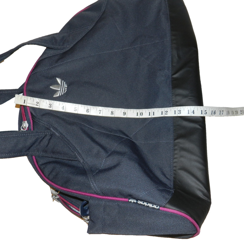 Adidas Gray /Cherry Duffel Gym Bag No Shoulder Strap