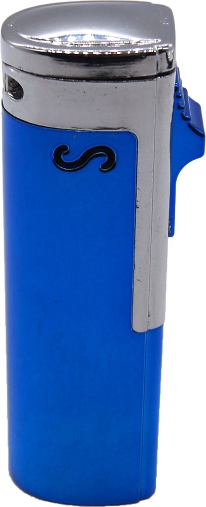 Quad Jet Flame Refillable Torch Lighter Windproof Plastic UV Coating Metal Look