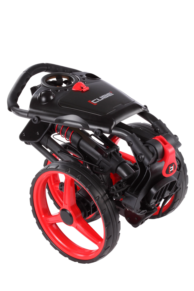 CUBE CART 3 Wheel Push Pull Golf Cart: Smallest Folding Lightweight Compact Cart