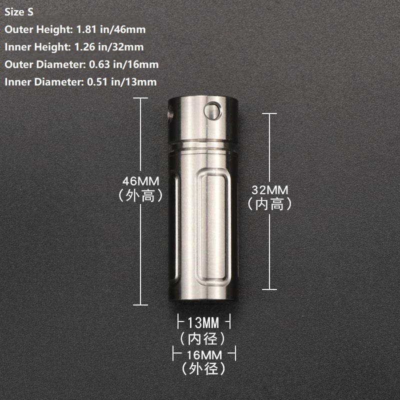 EDC Titanium Pill Holder case Organizer Container Waterproof Portable Keychain