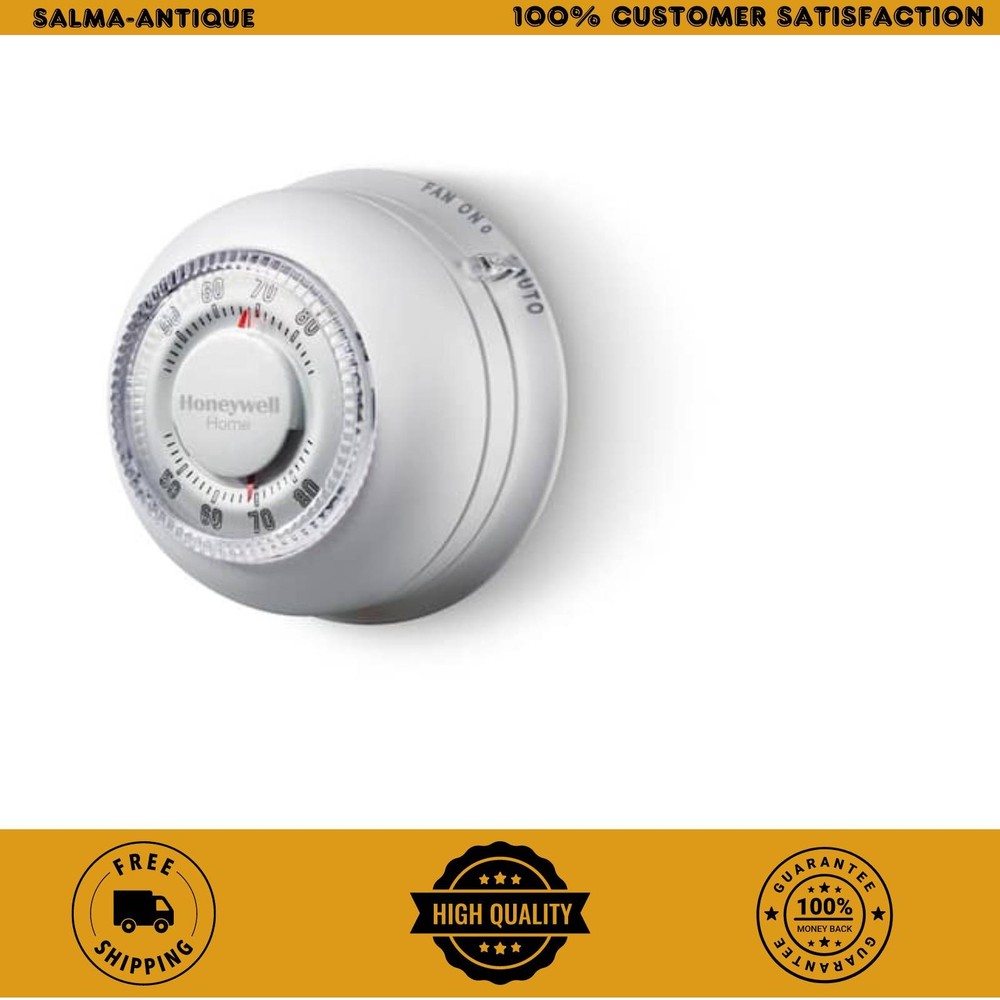 Round Non-Programmable Thermostat 1H 1C Single Stage Heating Cooling Control