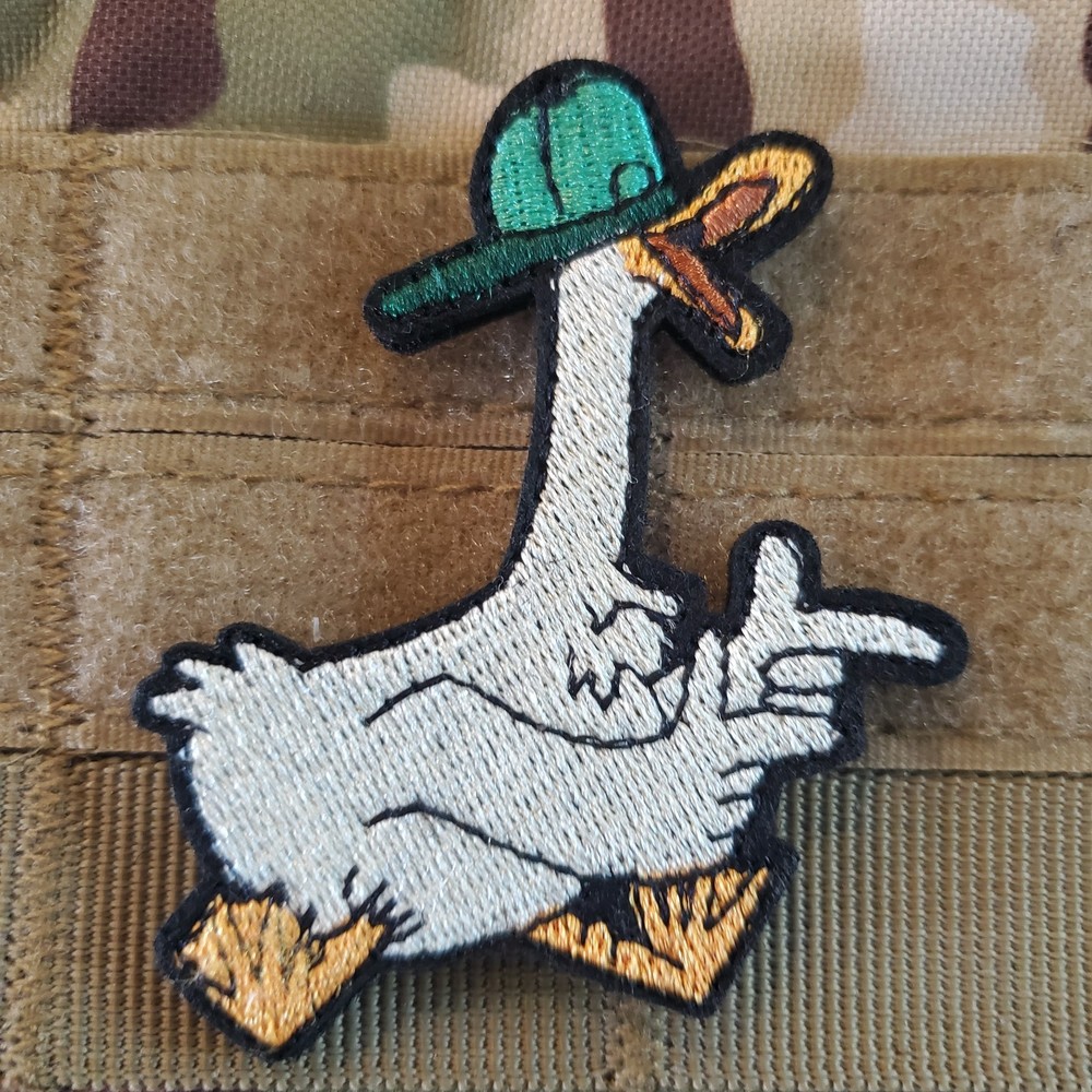 PEW PEW DUCK Sarcastic Tactical Morale Patch Hook and Loop