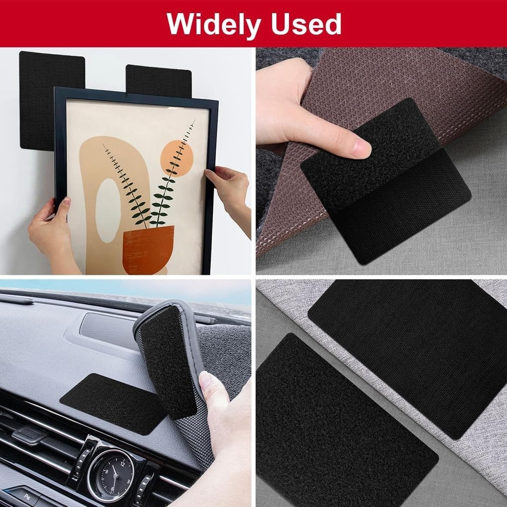Versatile 4x6 Inch Hook and Loop Strips - Essential for Home and Craft Projects