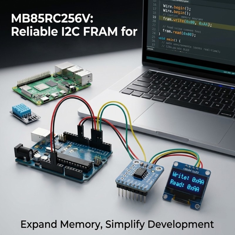Fast Speed 256Kb FRAM Memory Module MB85RC256V Microcontroller For Sensing