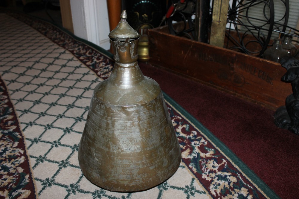 Antique Middle Eastern Asian Primitive Copper Water Pitcher Vessel Large