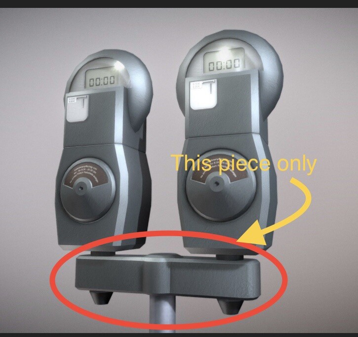 Duncan Dual Mount Bracket, Parking Meter Double Base