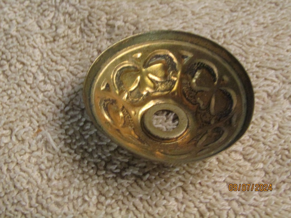 Antique Victorian Decorative Brass 1.5" Trim Panel Round Frame