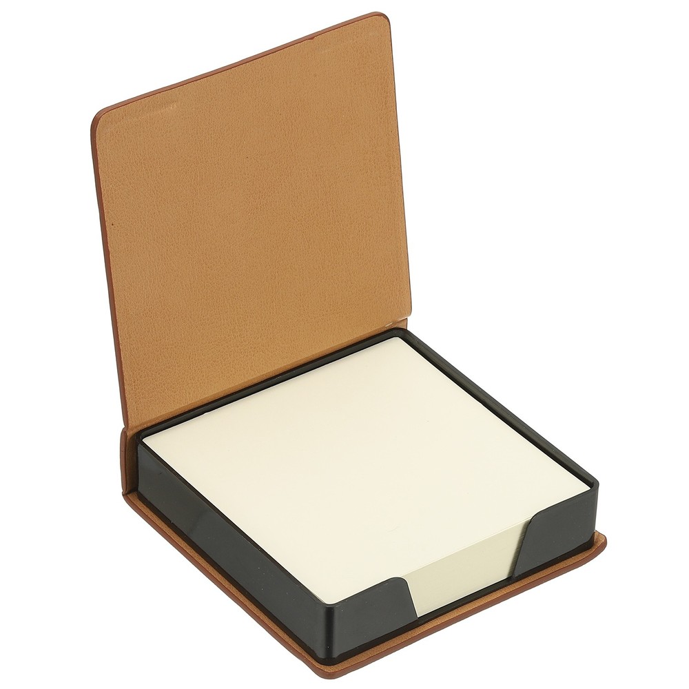 140Sheets Leather Sticky Notes Holder, 10in Post Notes Holder Box, Brown