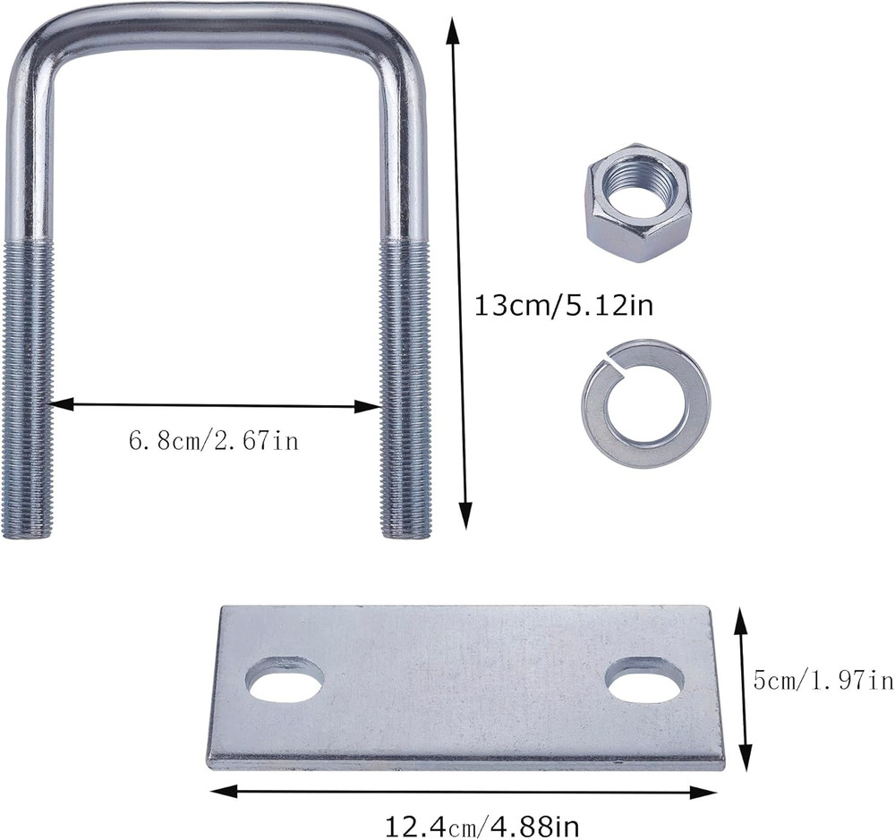 4 Pack Leaf Spring Clamp Kit with 3" Leaf Spring Clamps for Truck,Locks Leaf Spr