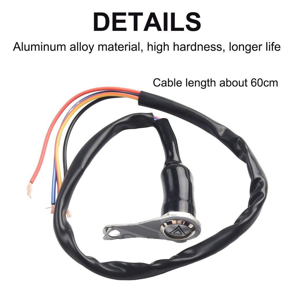 NEW Red LED Motorcycle Switch ON+OFF Handlebar Mount Push-Button 12V Work Light