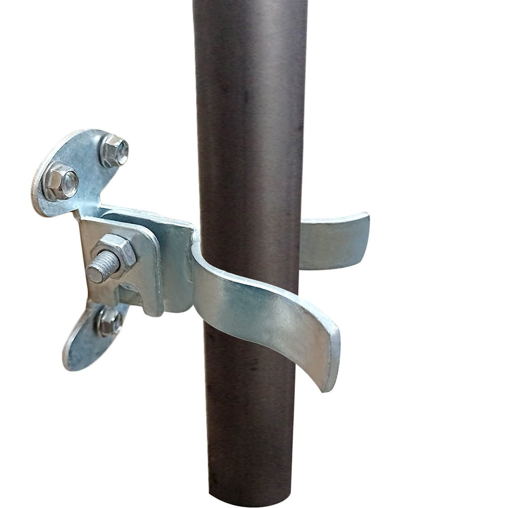 1-3/8" Flat Back Wall Mount Fork Gate Latch - 1-3/8", Silver