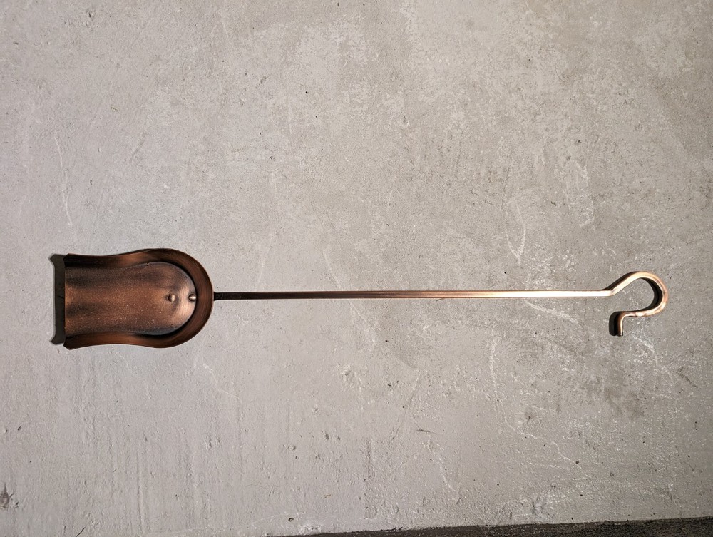 Hammered Crook Fire Tools - Copper