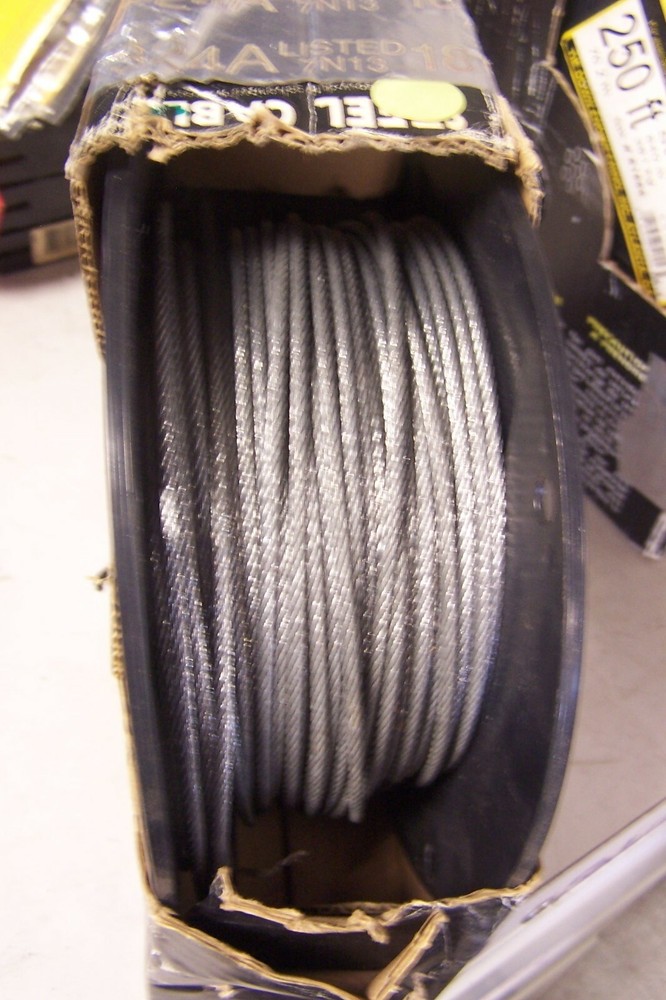TIE DOWN ENGINEERING 500' GALVANIZED STEEL CABLE 1/8" 340 LB LOAD 500FT