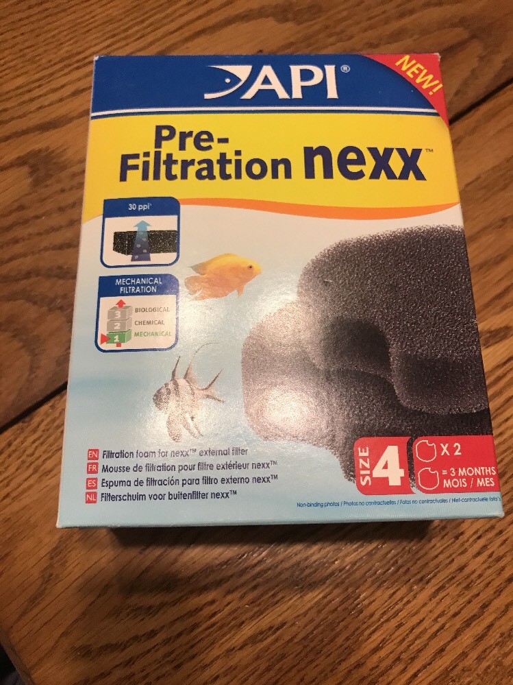 API NEXX 2 pack Pre-Filtration pad Size4 30ppi replacement aquarium filter media