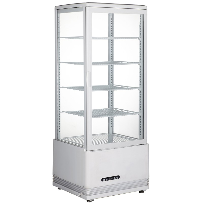 Open Box! 110V Cake Display Case Vertical Bakery Showcase Interior LED Lighting