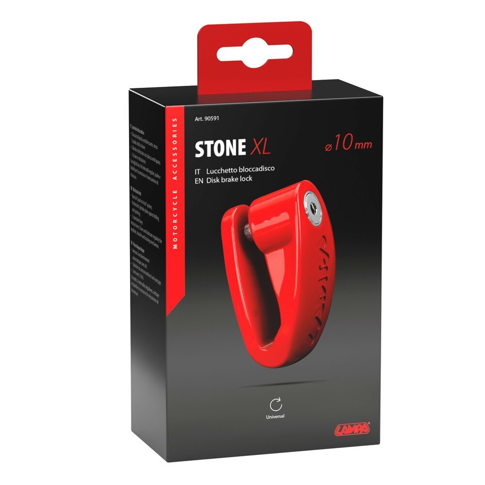 Lampa Disc Lock Motorcycle Stone XL Red