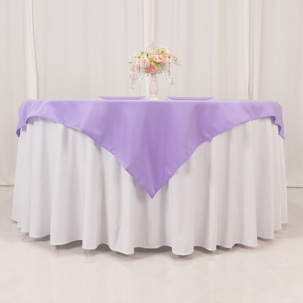 LAVENDER 54" Premium Quality SQUARE POLYESTER TABLECLOTH Wedding Party Dinner
