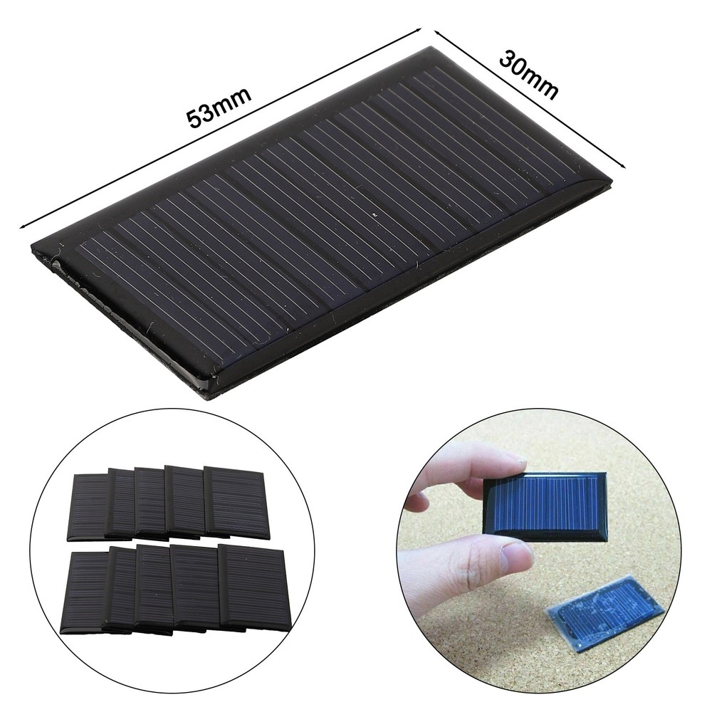 10 Pack Small Solar Panels 5V 30mA Efficient DIY Electronics Power Generation