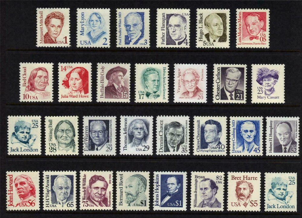 US, #2168-97 Great Americans full set 29 stamps, MNH