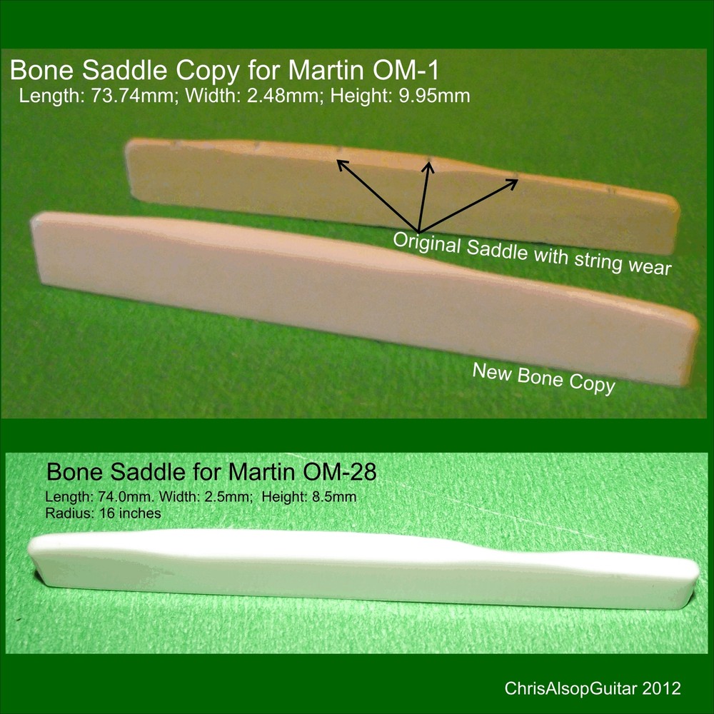 Martin Style Bone Guitar Saddle, You give specification. PS015