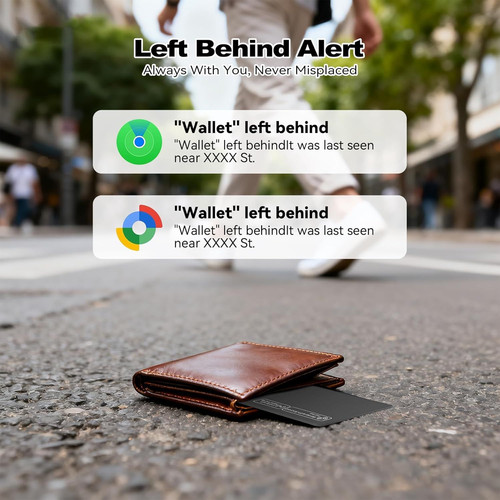 [2025 New] Dual Platform(Both iOS&Android) Rechargeable Air Tags Wallet...