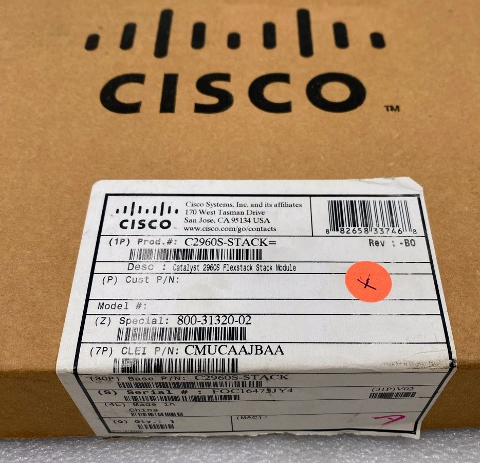 Cisco C2960S-STACK= V02 FlexStack Module w/ Leoni 37-0891-01 BladeStack Cable