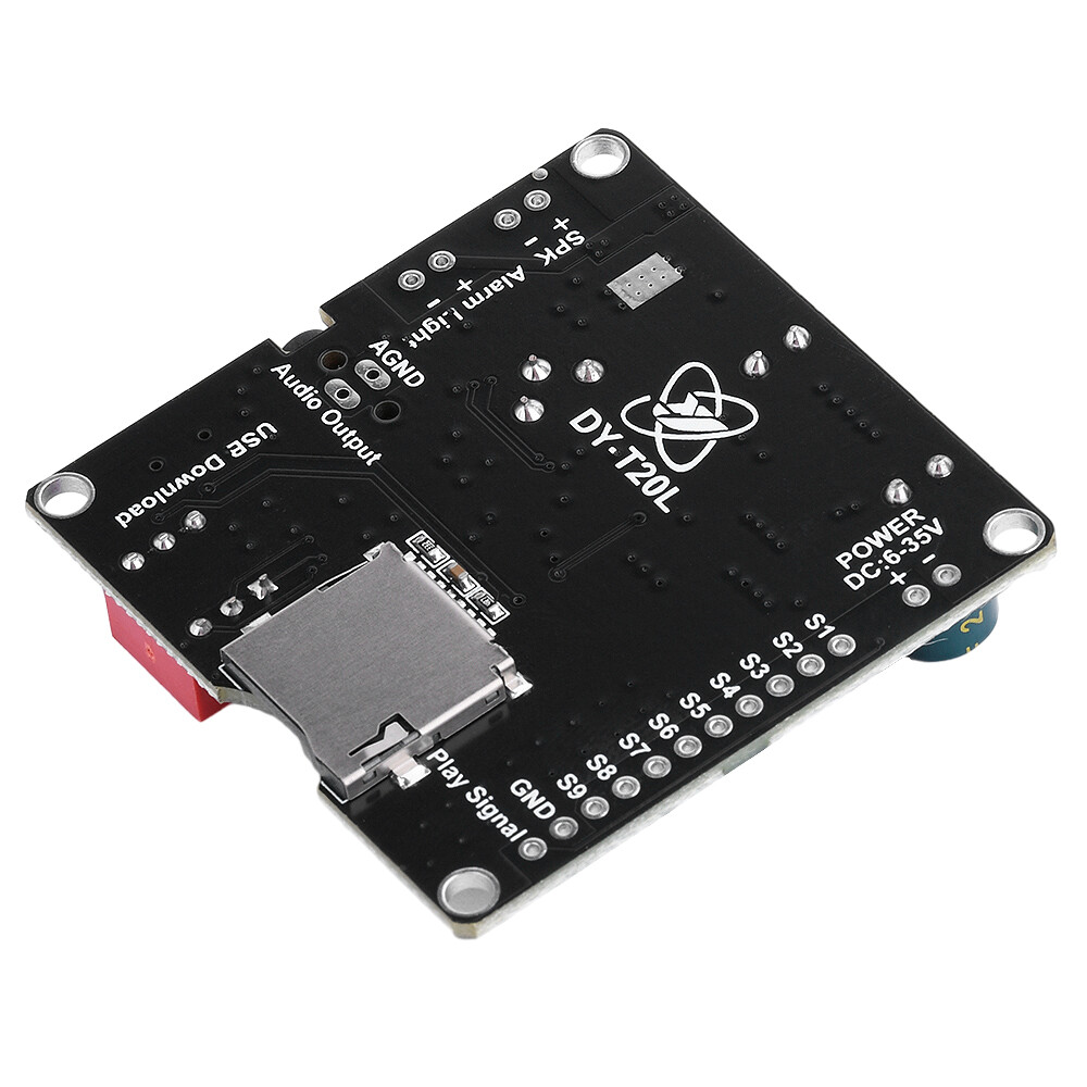 20W 9 Way MP3 Player Voice Playback Module DC6-35V D-class Custom Audio Board
